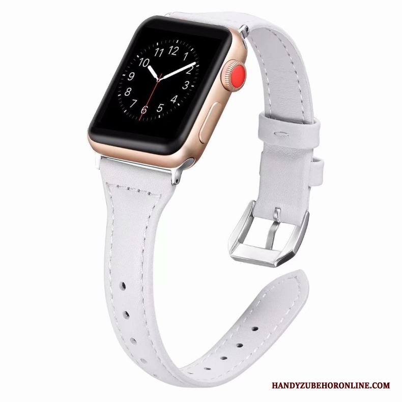 Apple Watch Series 1 Skal Äkta Läder Bra Rosa