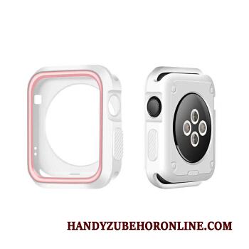 Apple Watch Series 2 Skal Silikon Vit Skydd Fodral Bicolor Grön