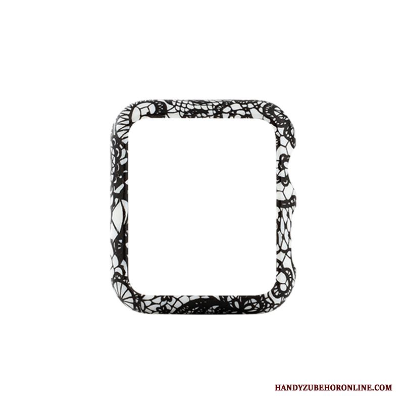 Apple Watch Series 2 Skal Vacker Impermeabel Tryck Fodral Frame Tecknat Svart