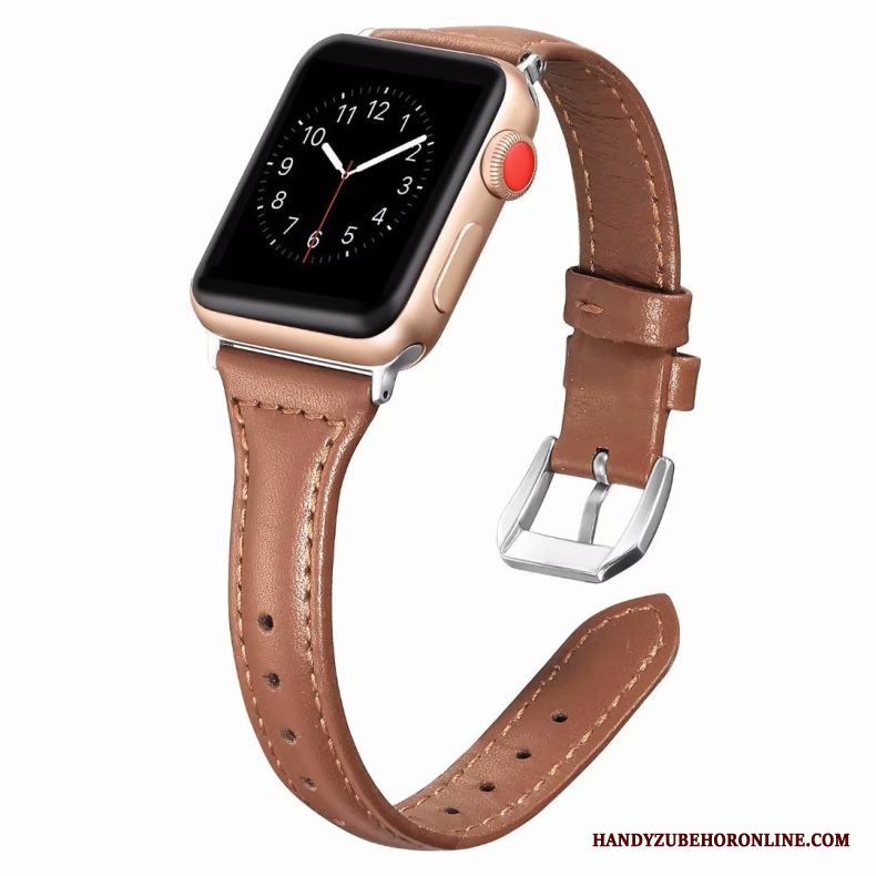 Apple Watch Series 3 Skal Bra Äkta Läder Purpur