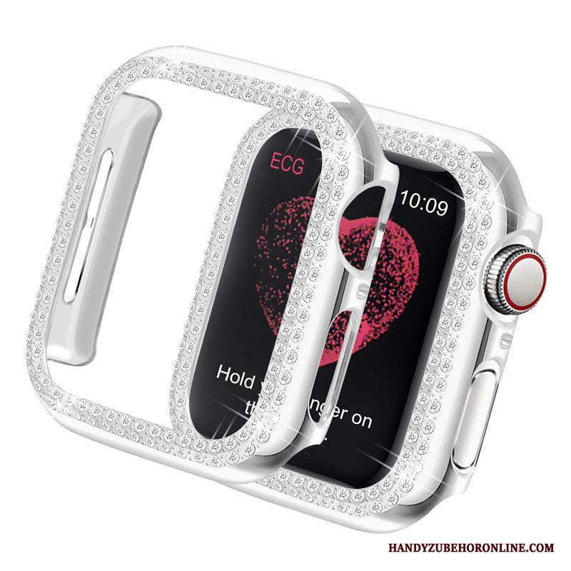 Apple Watch Series 4 Frame Lätt Och Tunt Skydd Med Strass Plating Trend Skal