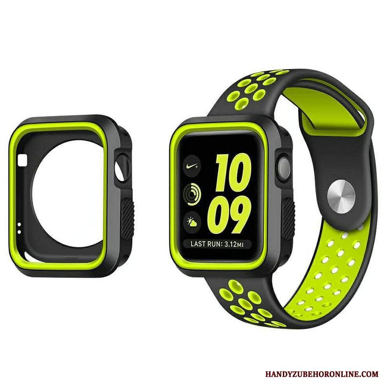 Apple Watch Series 5 Silikon Skydd Vit Fodral Skal Strålande Sport