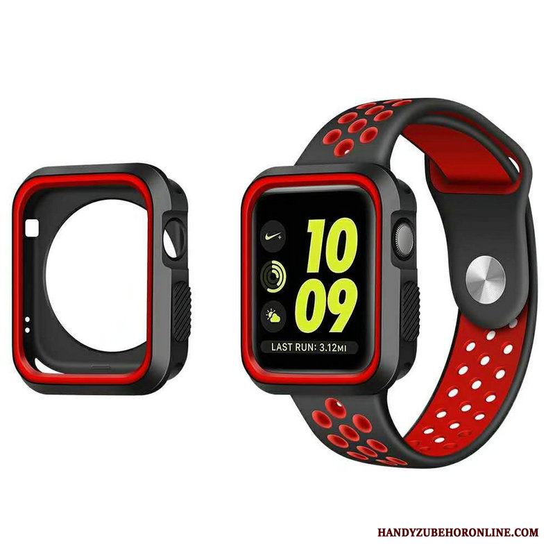 Apple Watch Series 5 Silikon Skydd Vit Fodral Skal Strålande Sport