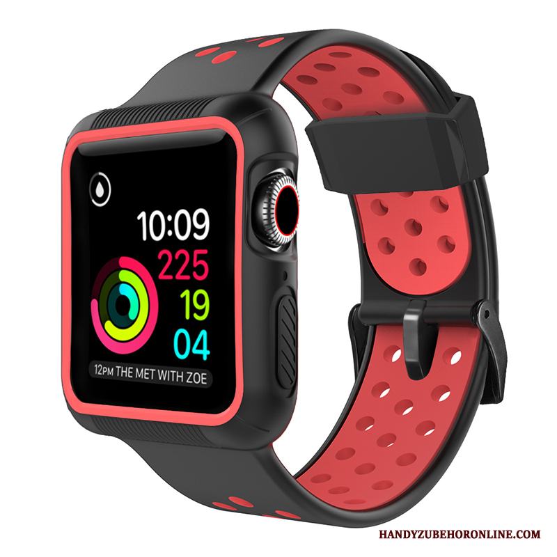 Apple Watch Series 5 Silikon Sport Skydd Skal Röd