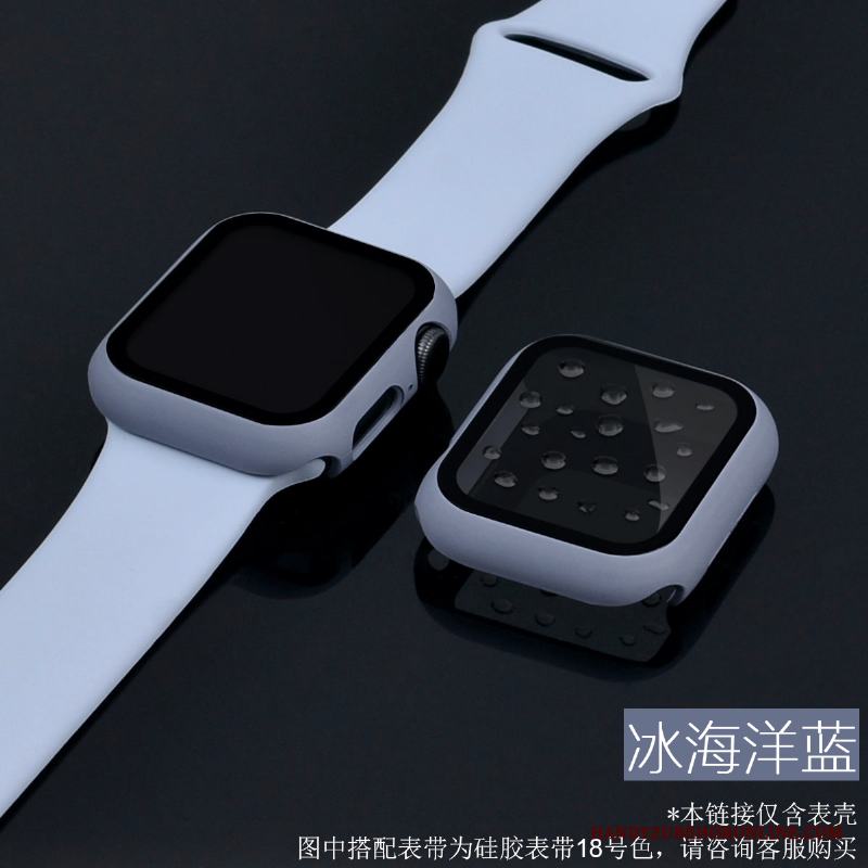 Apple Watch Series 5 Skal Härdning Slim Blå Hård All Inclusive Skärmskydd Film Fodral