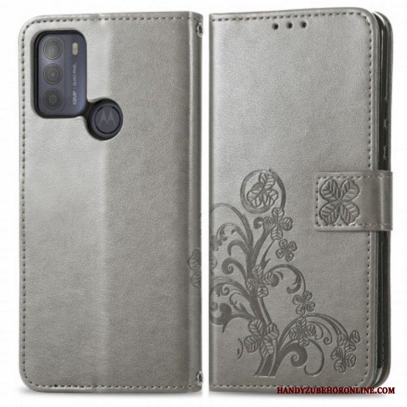 Fodral Moto G50 Asiatiska Blommor