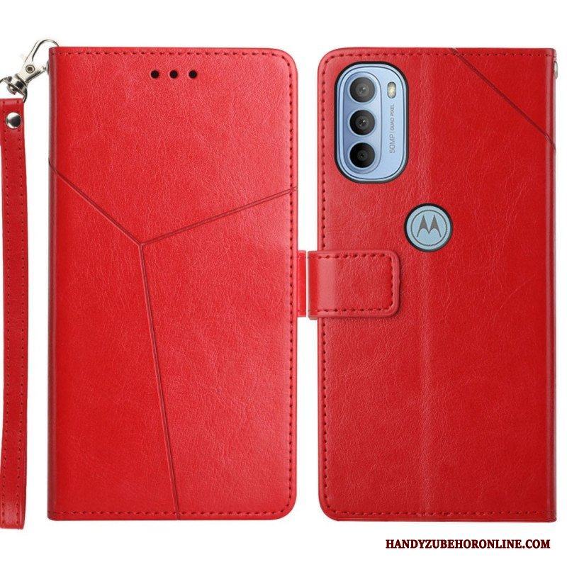 Fodral Moto G51 5G Stil Läder Geo Y Design
