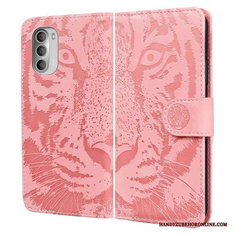 Fodral Moto G51 5G Tiger Face Print