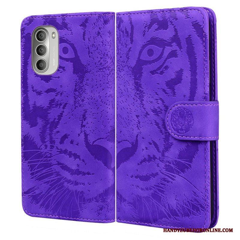 Fodral Moto G51 5G Tiger Face Print