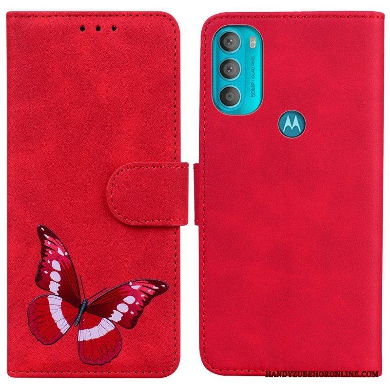 Fodral Moto G71 5G Skin-touch Butterfly