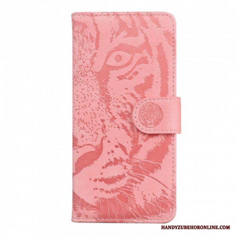 Fodral Motorola Edge 20 Pro Tiger Face Print