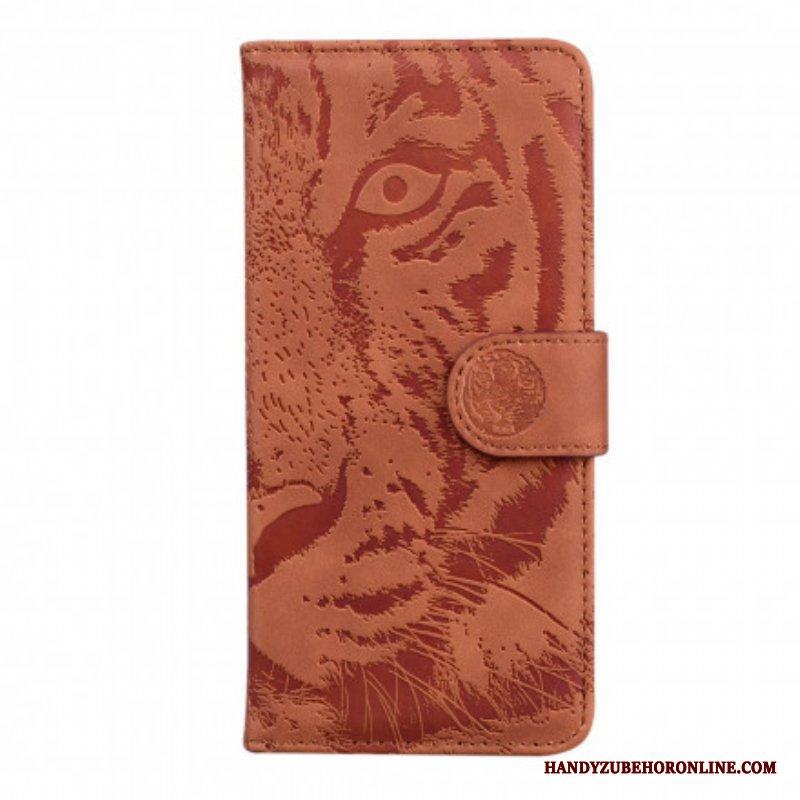 Fodral Motorola Edge 20 Pro Tiger Face Print