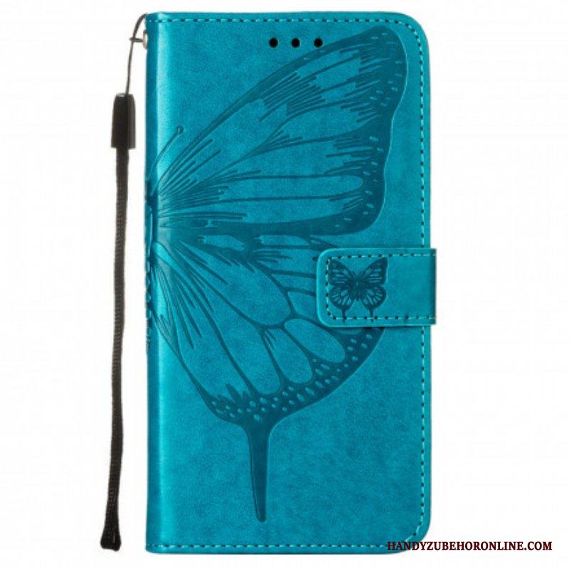Fodral Samsung Galaxy A52 4G / A52 5G / A52s 5G Butterfly Design Med Lanyard