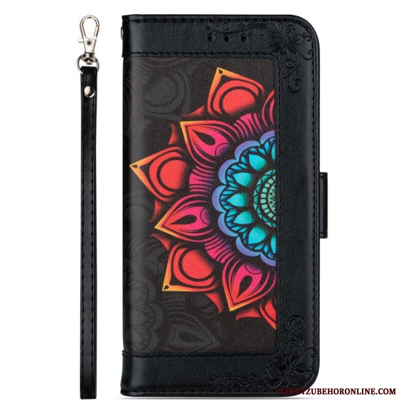 Fodral Samsung Galaxy S22 5G Med Kedjar Strappy Mandala Dekoration