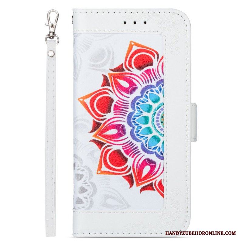 Fodral Samsung Galaxy S22 5G Med Kedjar Strappy Mandala Dekoration