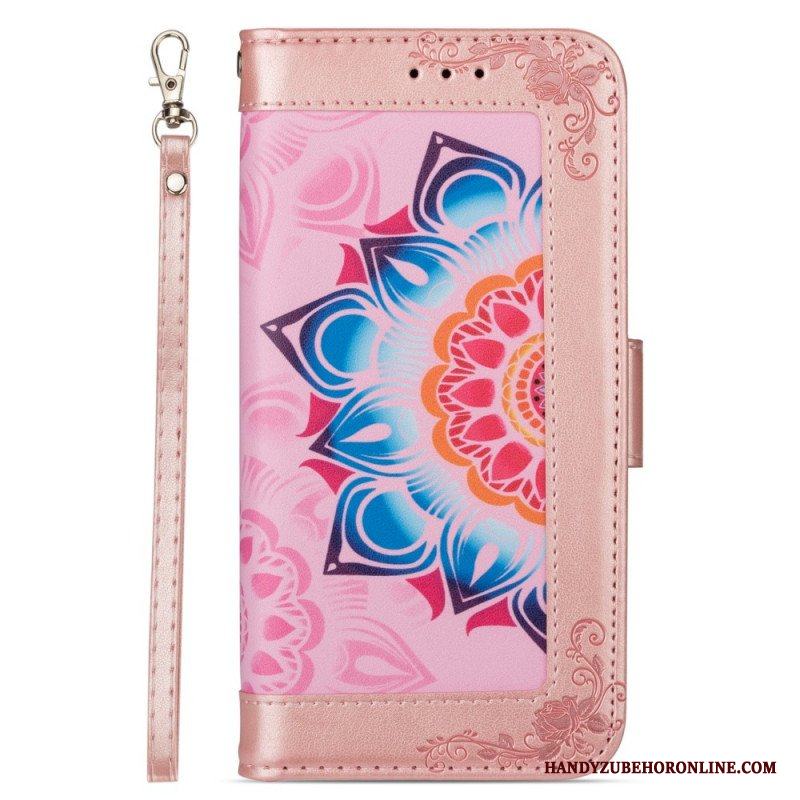 Fodral Samsung Galaxy S22 5G Med Kedjar Strappy Mandala Dekoration