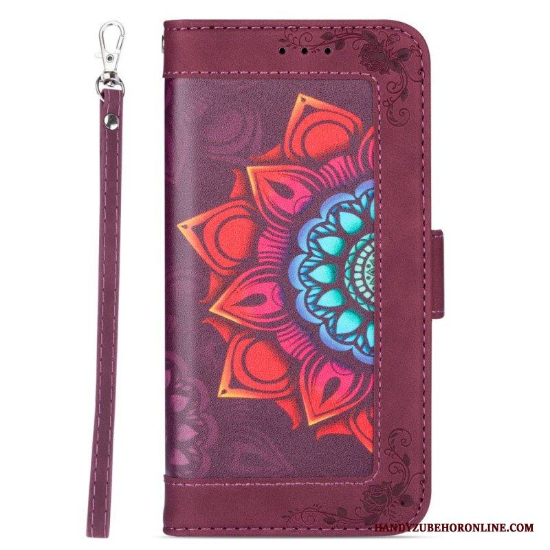 Fodral Samsung Galaxy S22 5G Med Kedjar Strappy Mandala Dekoration