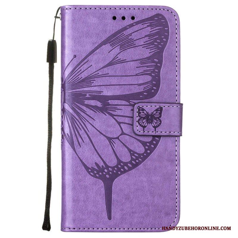 Fodral Samsung Galaxy S23 5G Butterfly Design Med Lanyard