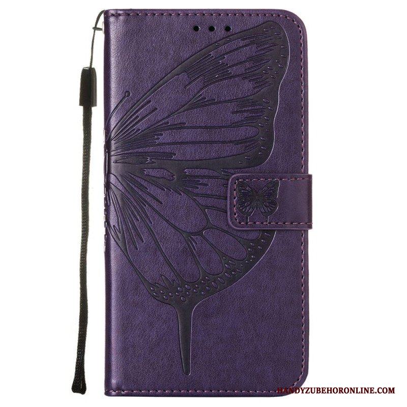 Fodral Samsung Galaxy S23 Plus 5G Med Kedjar Barock Strappy Butterfly