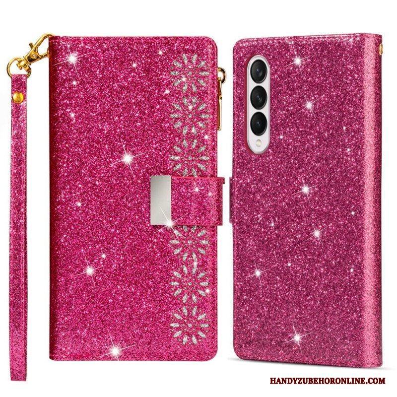 Fodral Samsung Galaxy Z Fold 4 Ultra Sequined Med Rem