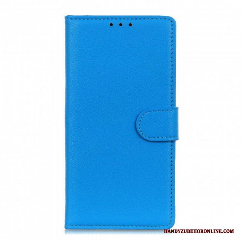 Fodral Xiaomi Redmi Note 10 5G Traditionellt Litchi Konstläder