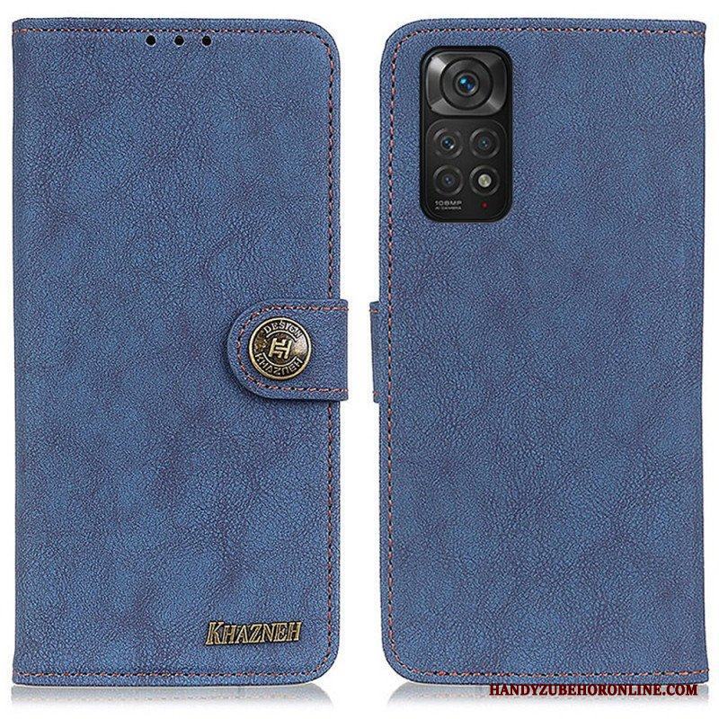 Fodral Xiaomi Redmi Note 11 / 11S Khazneh Retro Split Läder