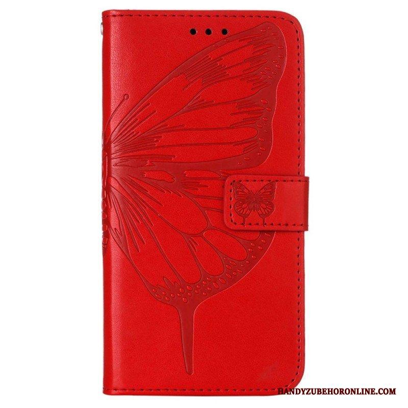 Fodral Xiaomi Redmi Note 11 Pro Plus 5G Butterfly Design Med Lanyard