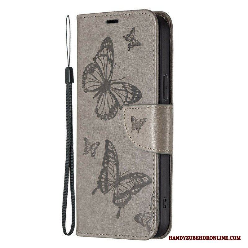 Fodral iPhone 13 Pro Max Folio-fodral Fjärilar Och Oblique Flap