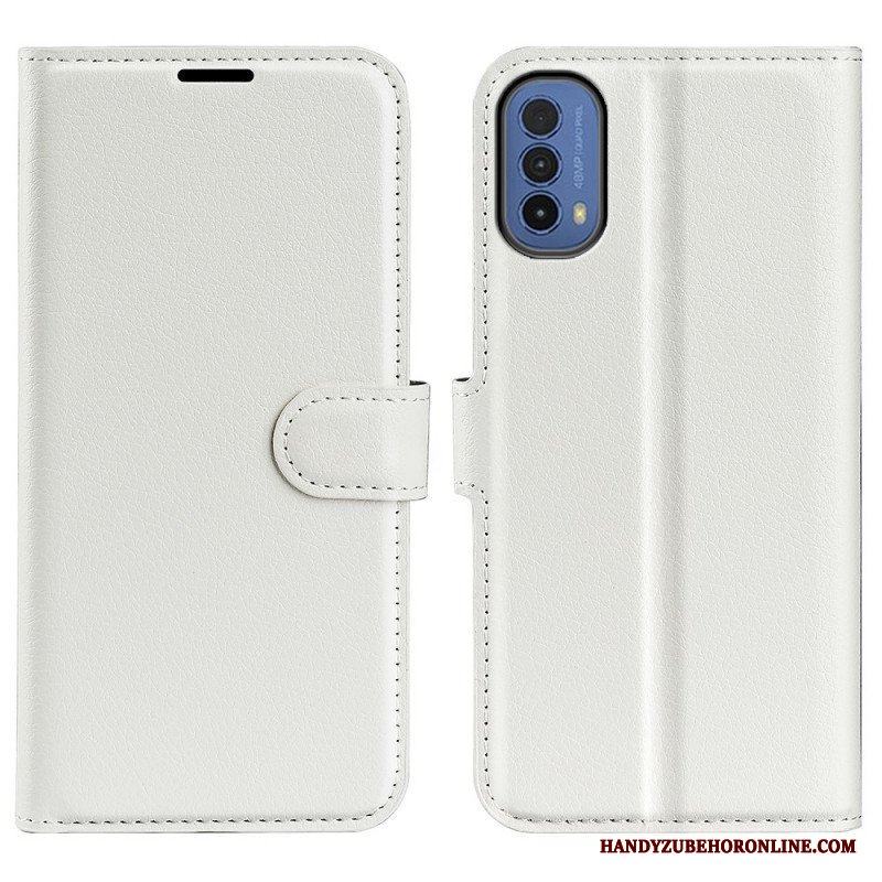 Folio-fodral Moto E40 / E30 / E20 Klassisk