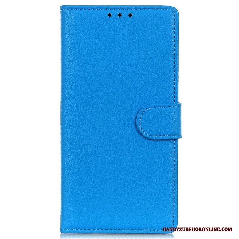 Folio-fodral Moto E40 / E30 / E20 Traditionellt Litchi