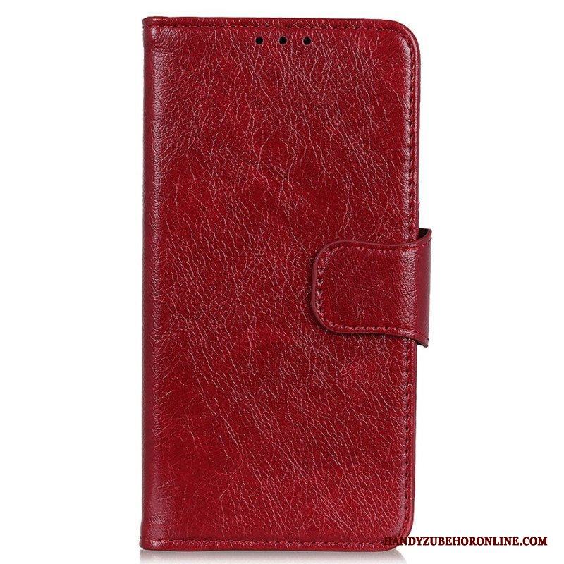 Folio-fodral Moto G73 5G Nappa Split Läder
