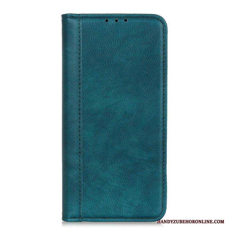 Folio-fodral Samsung Galaxy A13 5G / A04s Läderfodral Elegance Split Litchi Läder