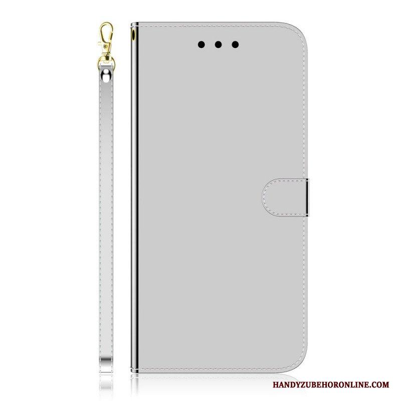 Folio-fodral Samsung Galaxy A53 5G Spegelskydd I Konstläder