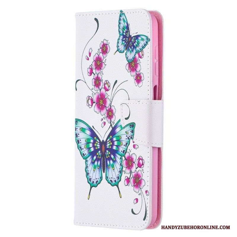 Folio-fodral Samsung Galaxy M12 / A12 Butterflies Kings