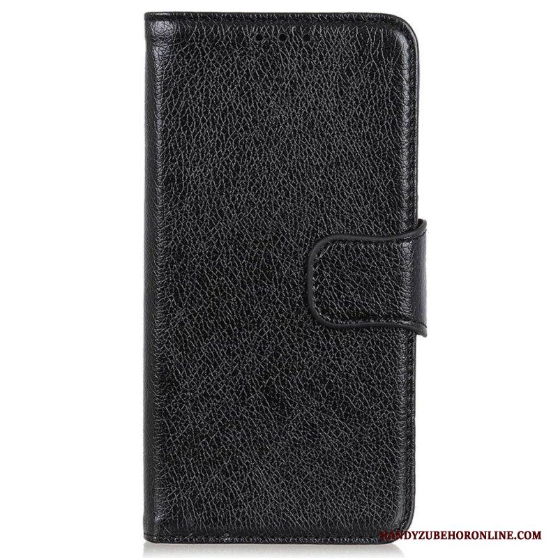 Folio-fodral Samsung Galaxy M13 Äkta Nappaläder