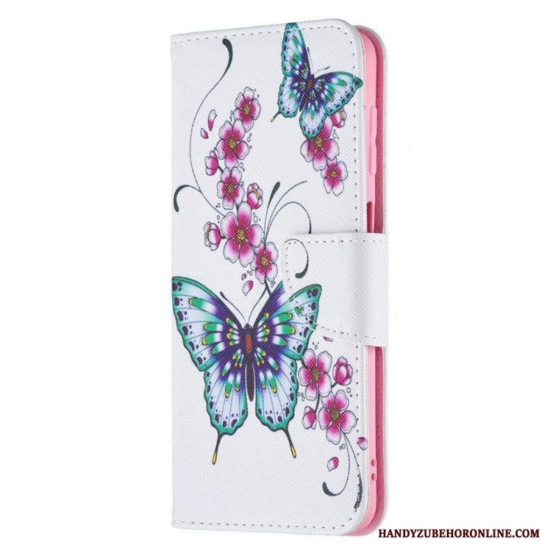 Folio-fodral Samsung Galaxy M32 Butterflies Kings