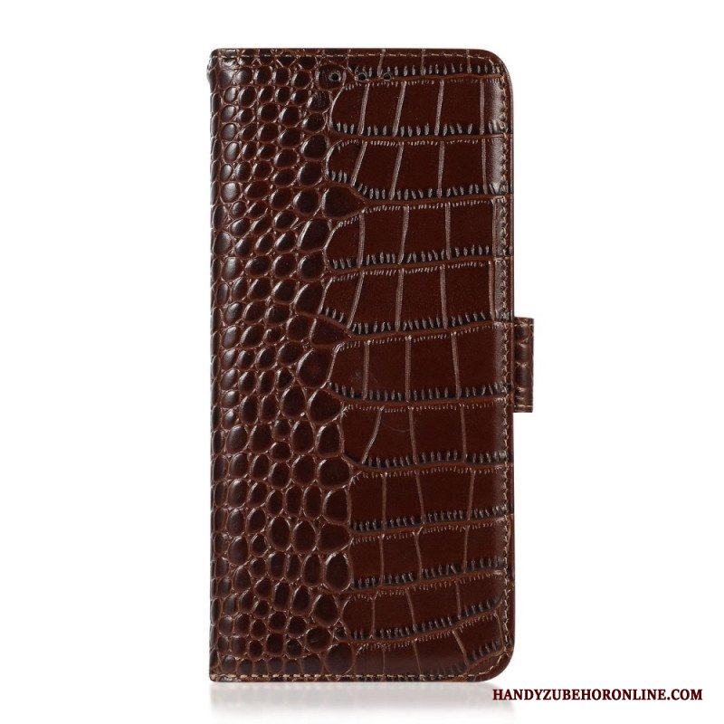 Folio-fodral Samsung Galaxy M33 5G Crocodile Style Rfid