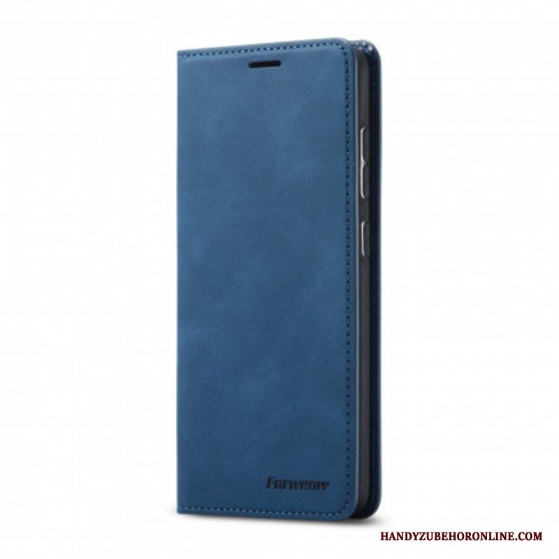Folio-fodral Samsung Galaxy S21 5G Läderfodral Forwenw Lädereffekt