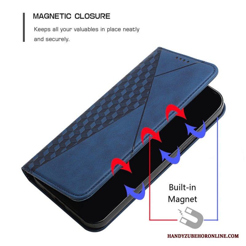 Folio-fodral Samsung Galaxy S21 Ultra 5G Läderfodral Geo Lädereffekt
