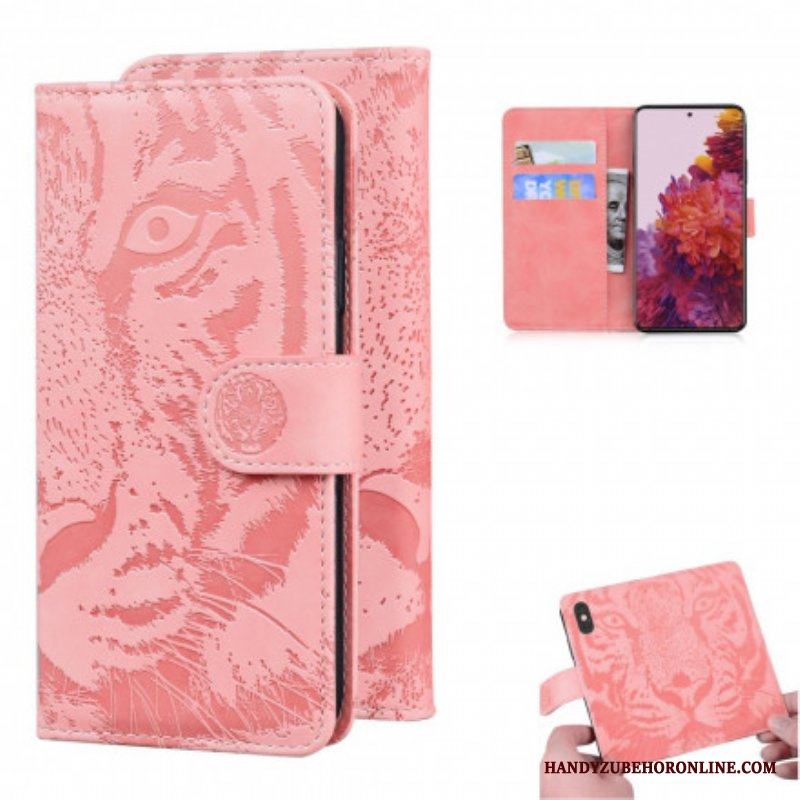 Folio-fodral Samsung Galaxy S21 Ultra 5G Tiger Face Print