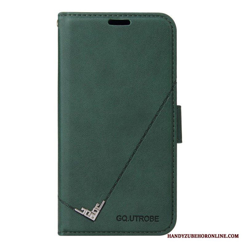 Folio-fodral Samsung Galaxy S22 5G Imiterat Läder Gq.utrobe