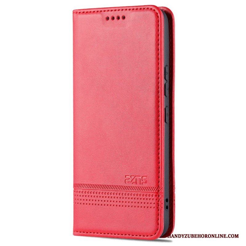 Folio-fodral Samsung Galaxy S22 5G Läderfodral Azns Läder Styling