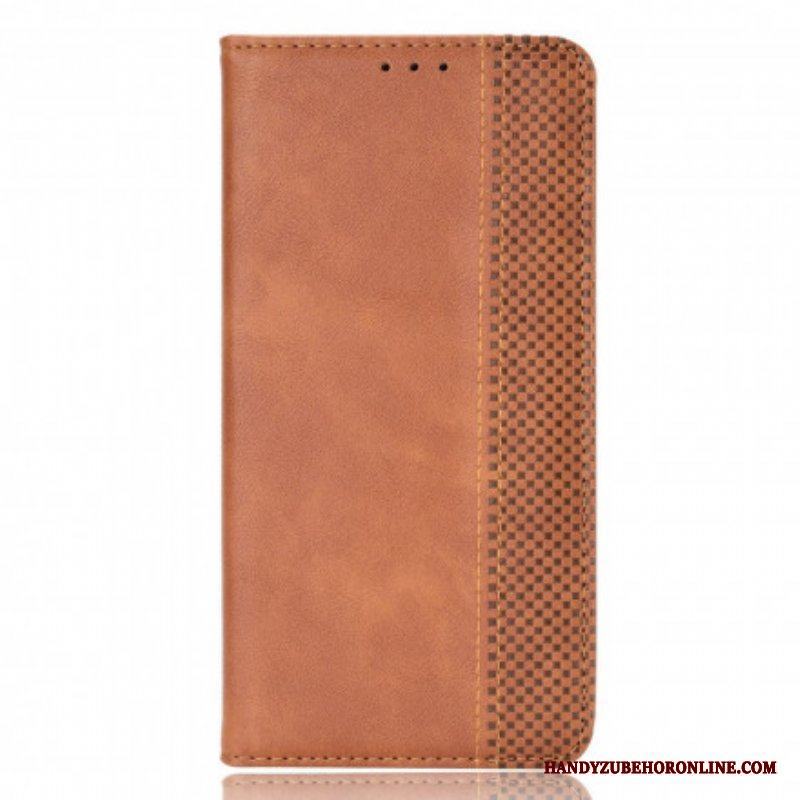 Folio-fodral Samsung Galaxy Z Fold 3 5G Läderfodral Stiliserad Lädereffekt