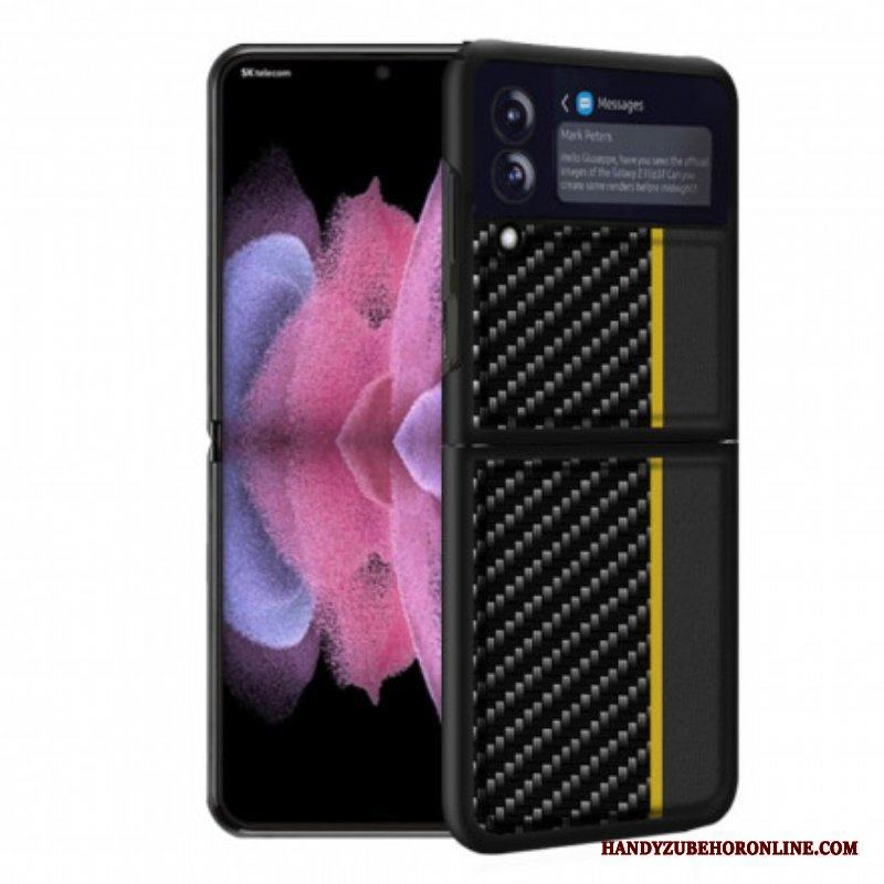 Folio-fodral Skal Samsung Galaxy Z Flip 3 5G Läderfodral Färglinje