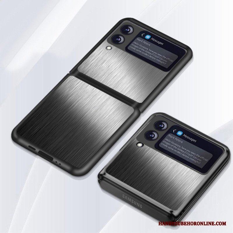 Folio-fodral Skal Samsung Galaxy Z Flip 3 5G Läderfodral Rostfritt Borstad