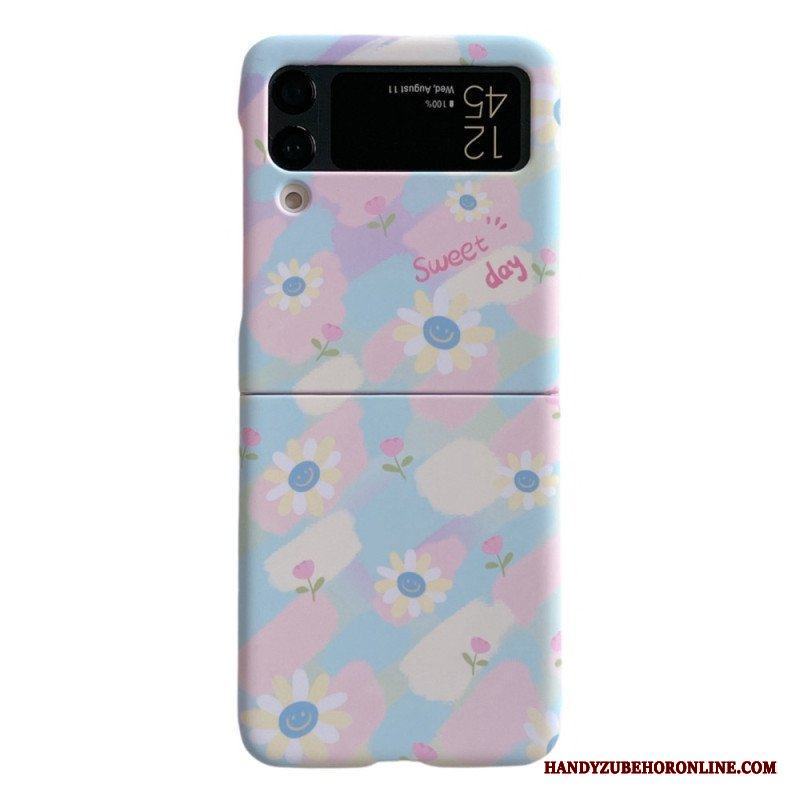 Folio-fodral Skal Samsung Galaxy Z Flip 4 Läderfodral Små Tusenskönor