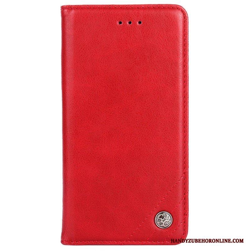 Folio-fodral Sony Xperia 10 IV Läderfodral Dekorativ Nit I Konstläder