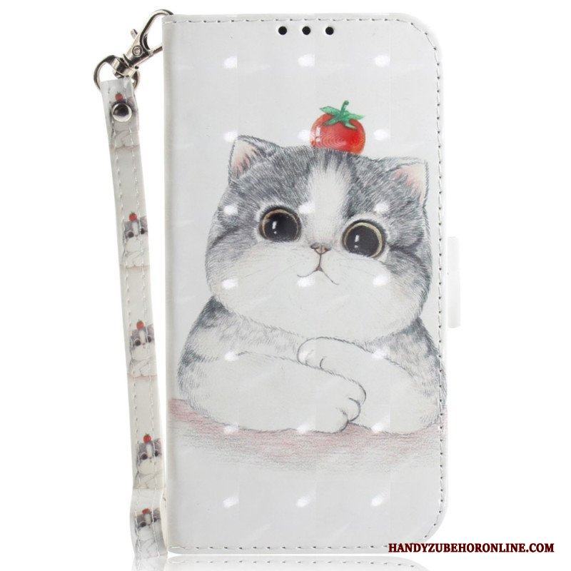 Folio-fodral Xiaomi 12 / 12X Med Kedjar Thong Grafisk Katt