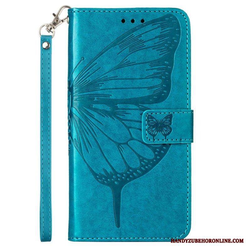 Folio-fodral Xiaomi 13 Lite Butterfly Design Med Lanyard