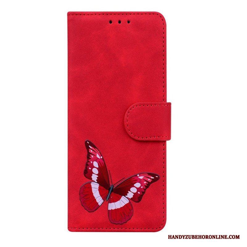 Folio-fodral Xiaomi Redmi Note 11 / 11S Skin-touch Butterfly